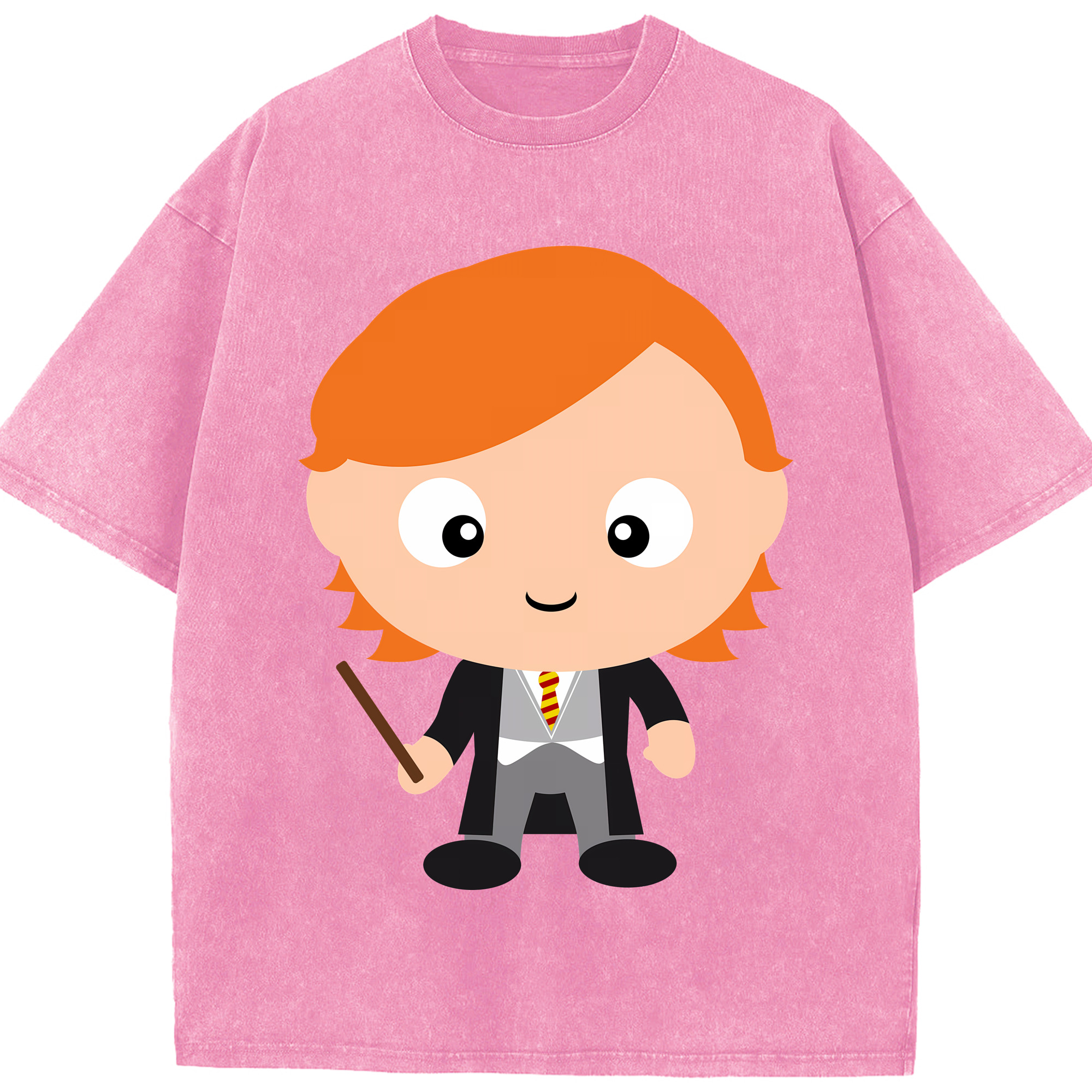 （画像用） Harry Potter ハリー・ポッターシリーズ 綿100% ヴィンテージ風 半袖Tシャツ（フロントプリント）